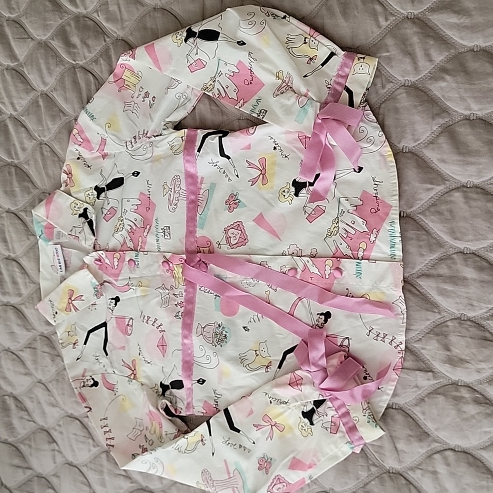 Cute stylish pinky girls top with ribbons cotton/ spandex
